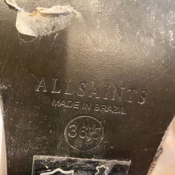 All saints Pebbled Leather Pointed Booties 36.5 - Picture 10 of 10